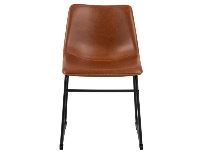 Krzesło Oregon brązowe PU - ACTONA